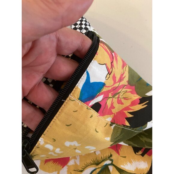 ZAND Amsterdam Wrap Skirt One Size Reversible Floral & Checkered Reversible - Picture 8 of 9